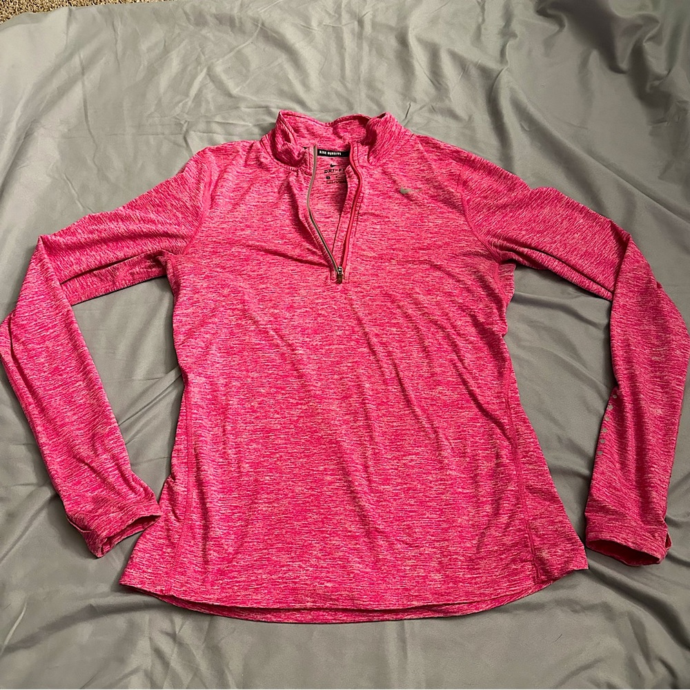 Nike - DRI-Fit 1/2 Zip Running Top - Pink - Sz: S